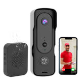 Smart WiFi Video Doorbell | Wireless Front Ring Door Bell with 5MP Camera | Visitor Video Calling Bell, 2-Way Talk Speaker | AI Motion Detection, Night Vision | Alexa & OK Google | Plug & Play