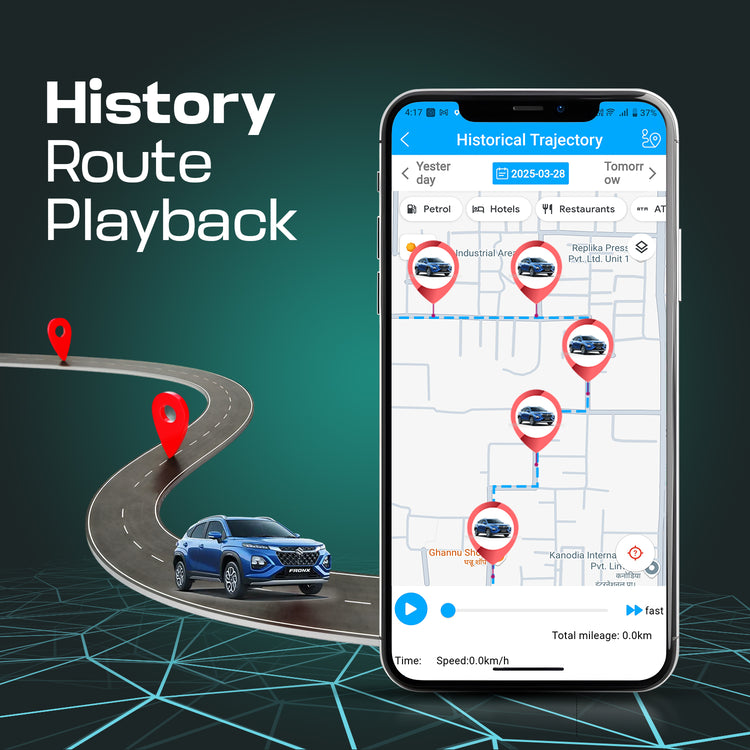 Trenzu 4G GPS Tracker | Wired Vehicle Tracking Device with Real-Time GPS, AGPS, LBS | Wide Voltage (9-90V) | Anti-Tamper Alarm | Fleet & Car Security System