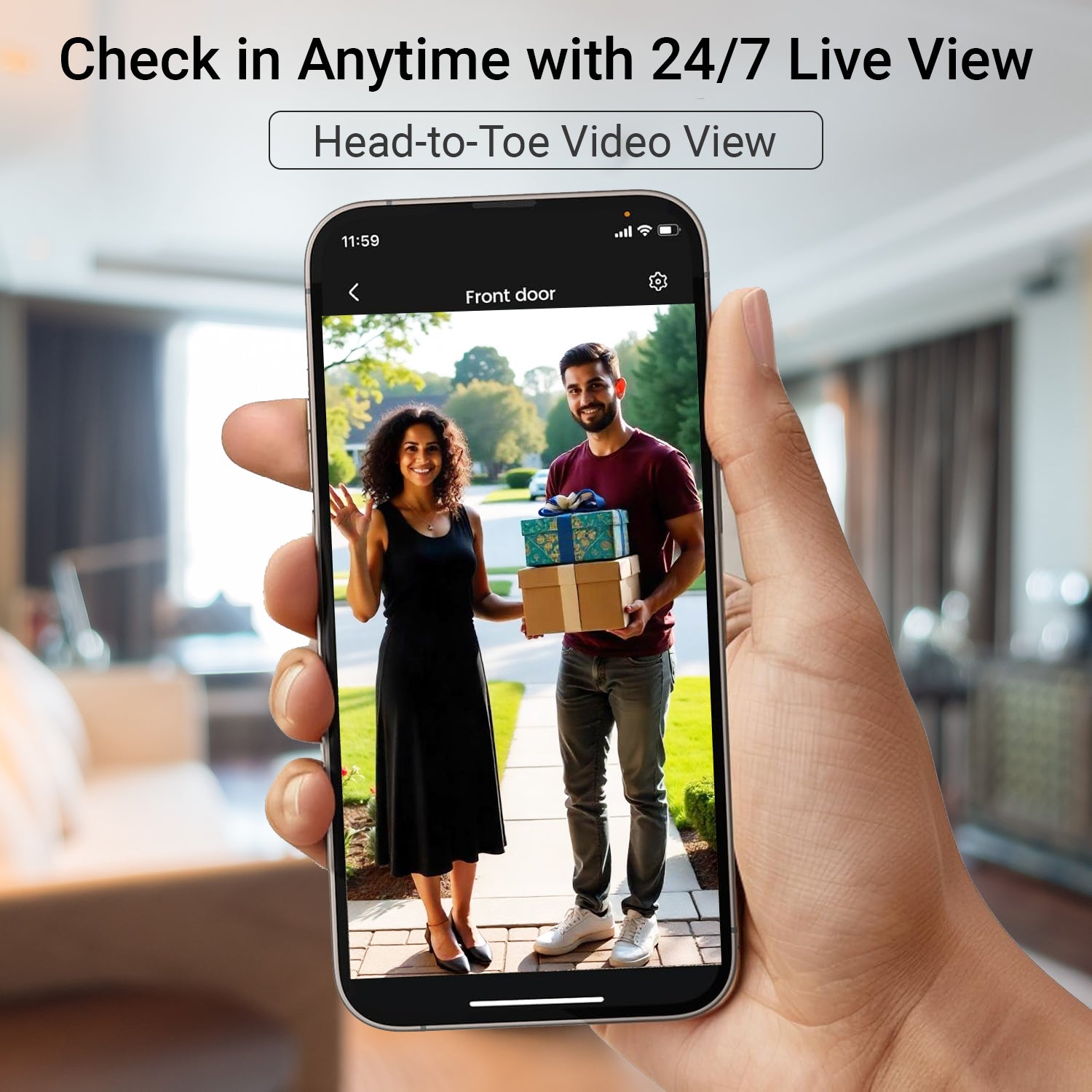 Smart WiFi Video Doorbell | Calling Ring Door Bell Wireless | Two-Way Calling | Night Vision, Motion Detection, App Control