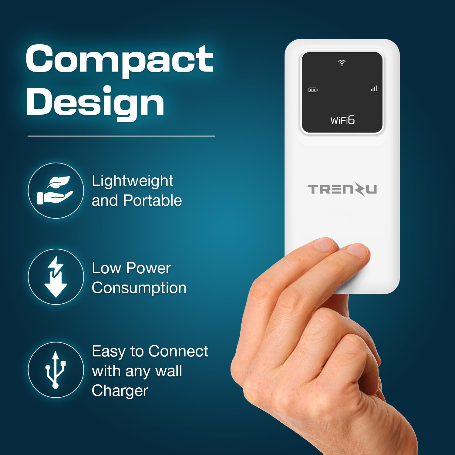 4G/5G LTE Portable WiFi Hotspot Device 10000mAh Battery