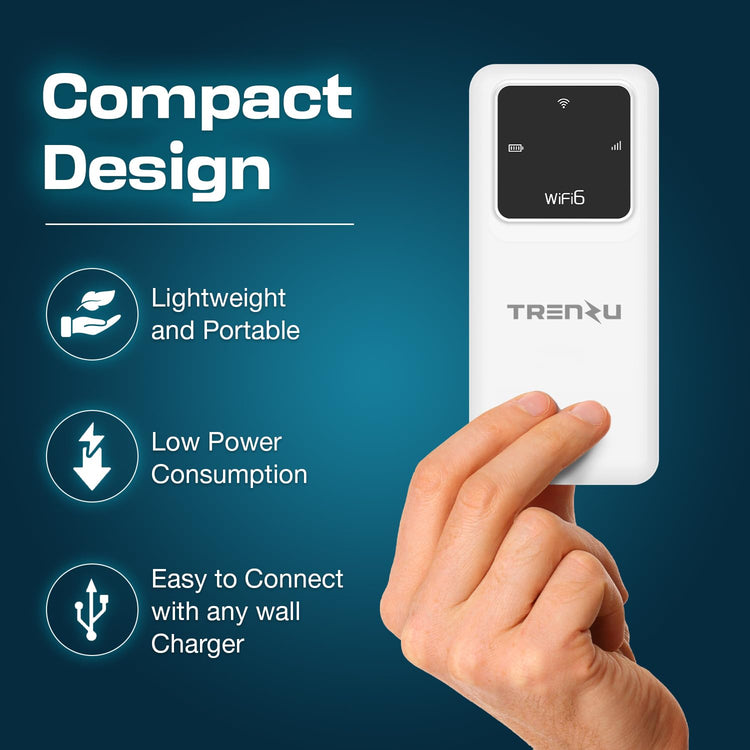 4G/5G LTE Portable WiFi Hotspot Device 10000mAh Battery