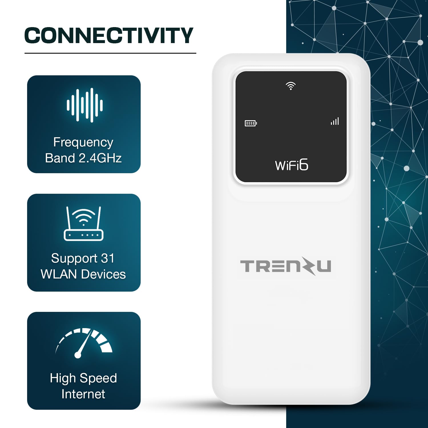 4G/5G LTE Portable WiFi Hotspot Device 10000mAh Battery