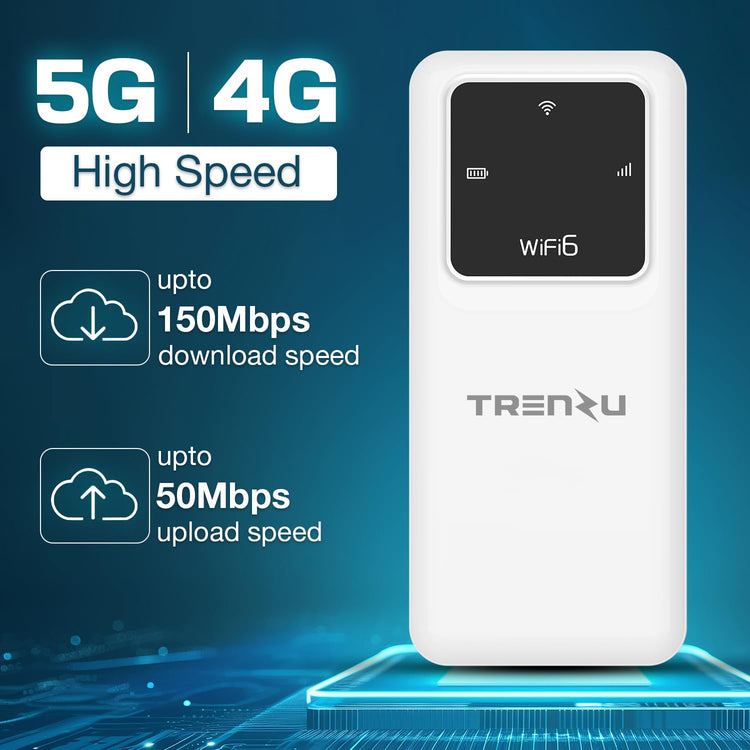 4G/5G LTE Portable WiFi Hotspot Device 10000mAh Battery